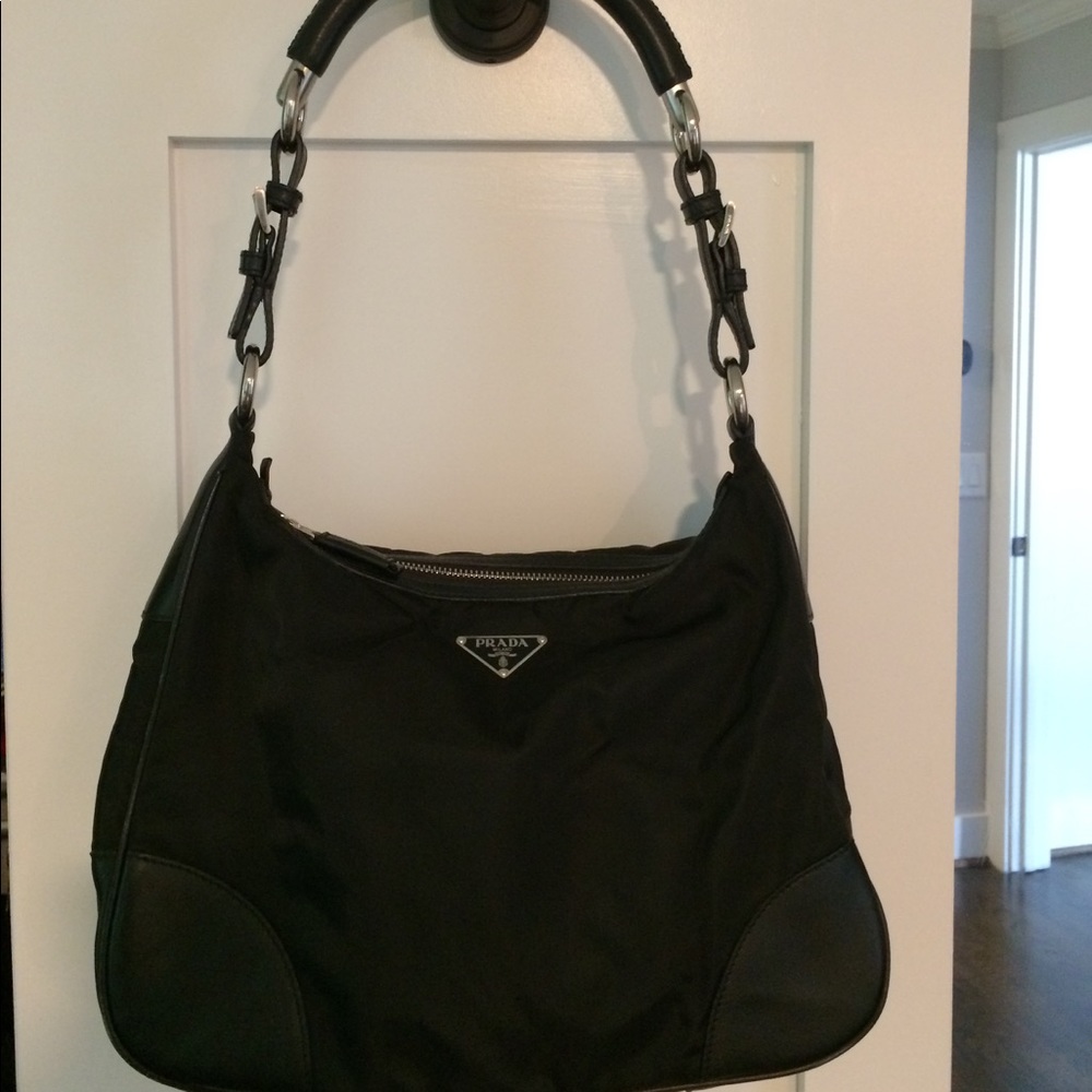 Prada Semitracolla Vela Sport Purse in Black